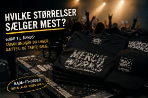 hvilke størrelser sælger mest t-shirt merch guide bands