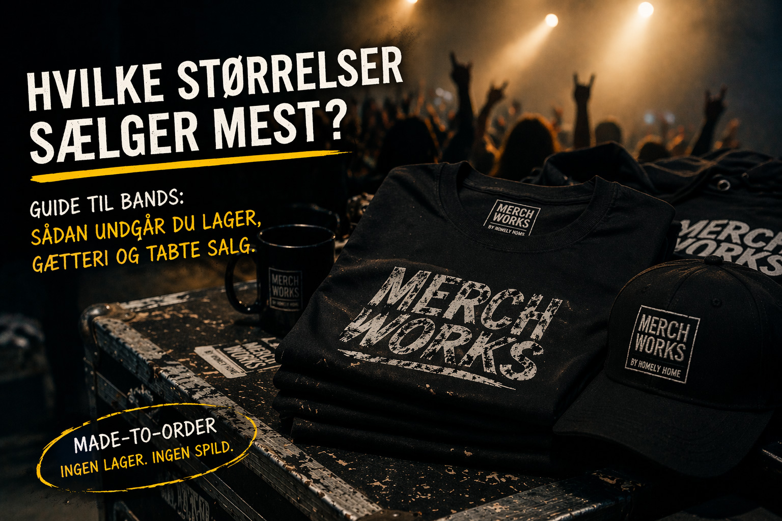 hvilke størrelser sælger mest t-shirt merch guide bands